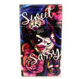 Colorful Plastic Design Cigarette Hard Case Pack Holder Fits 100's
